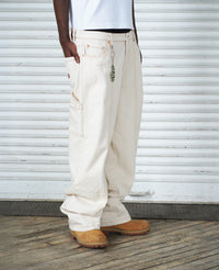 Off White Denim with Key Charm