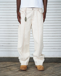 Off White Denim with Key Charm