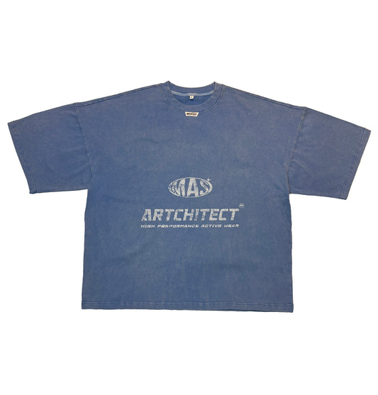 "Blue Print" T-Shirt vintage wash