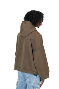 Distressed Hoodie / Olive
