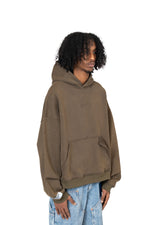 Distressed Hoodie / Olive