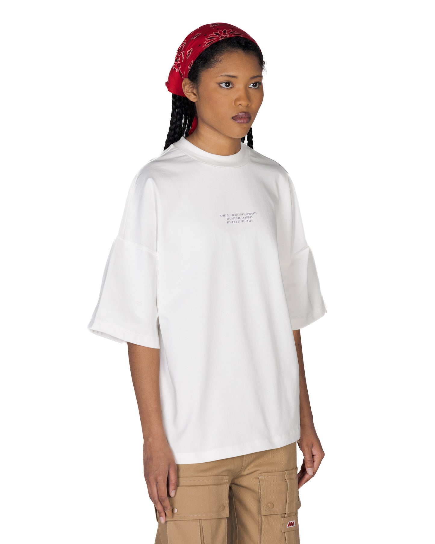 Mantra Tee White with Multicolor