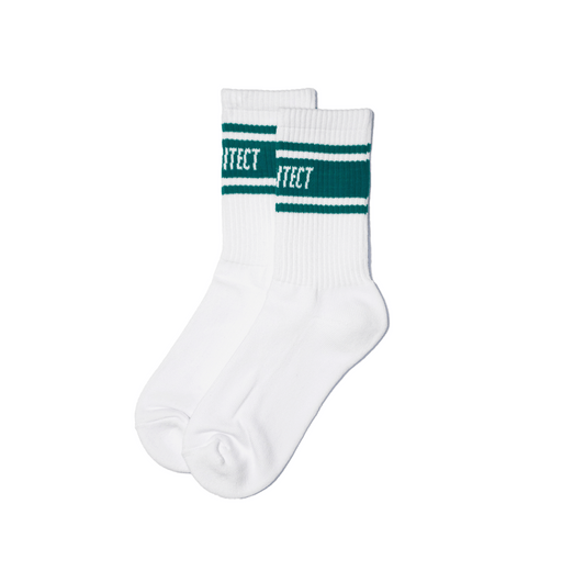 Artchitect Striped Sock White / Green