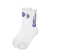 MAS Logo Flame Socks white with Multicolor